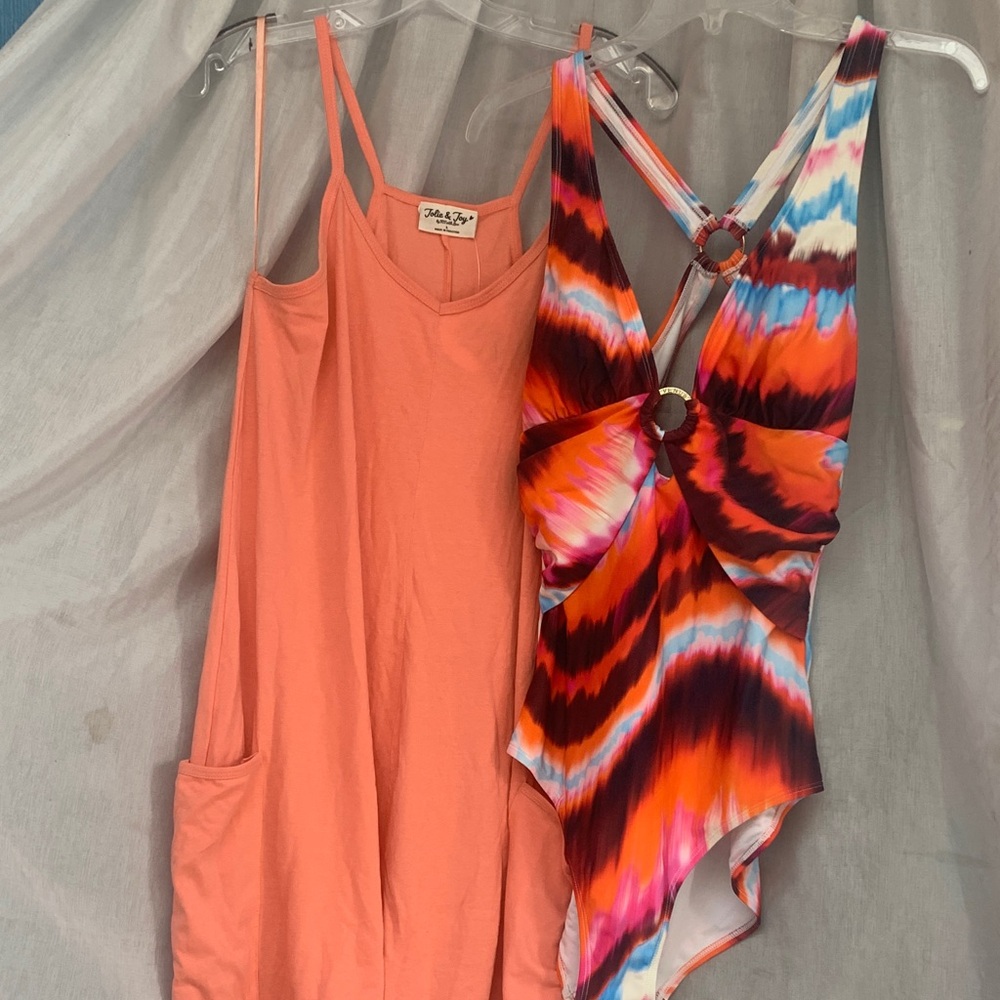 VENUS Multi-Color Tie-Dye One-Piece Swimsuit with Ring-Front Detail